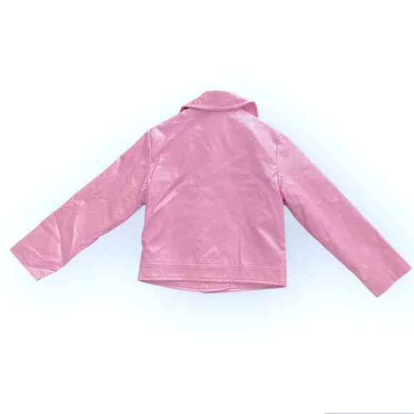 365 KIDS GARANIMALS Pink Faux Leather Unicorn Jacket - Picture 2 of 6